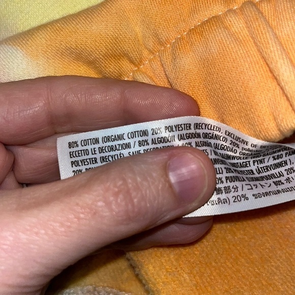 Disney Cropped Sherbet Tie Dye Sweatshirt w Minnie Mouse Embroidered WDW S Small - Picture 10 of 10